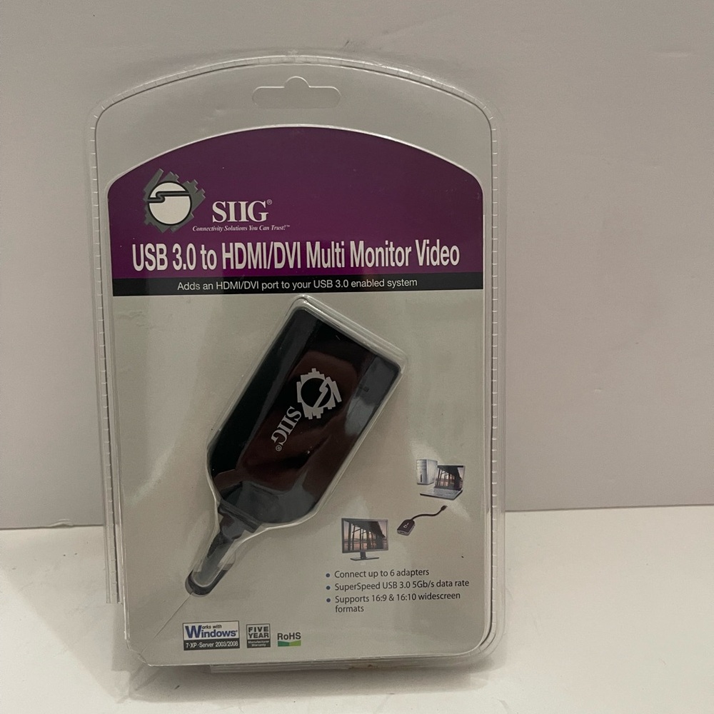 SIIG USB 3.0 to HDMI/DVI Multi Monitor Video Adapter (JU-H20111-S1)